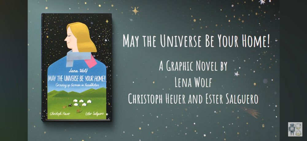 Cover of May the Universe be your home! A graphic novel written by Lena Wolf, Artwork by Christoph Heuer, Colouring and lettering by Ester Salguero
