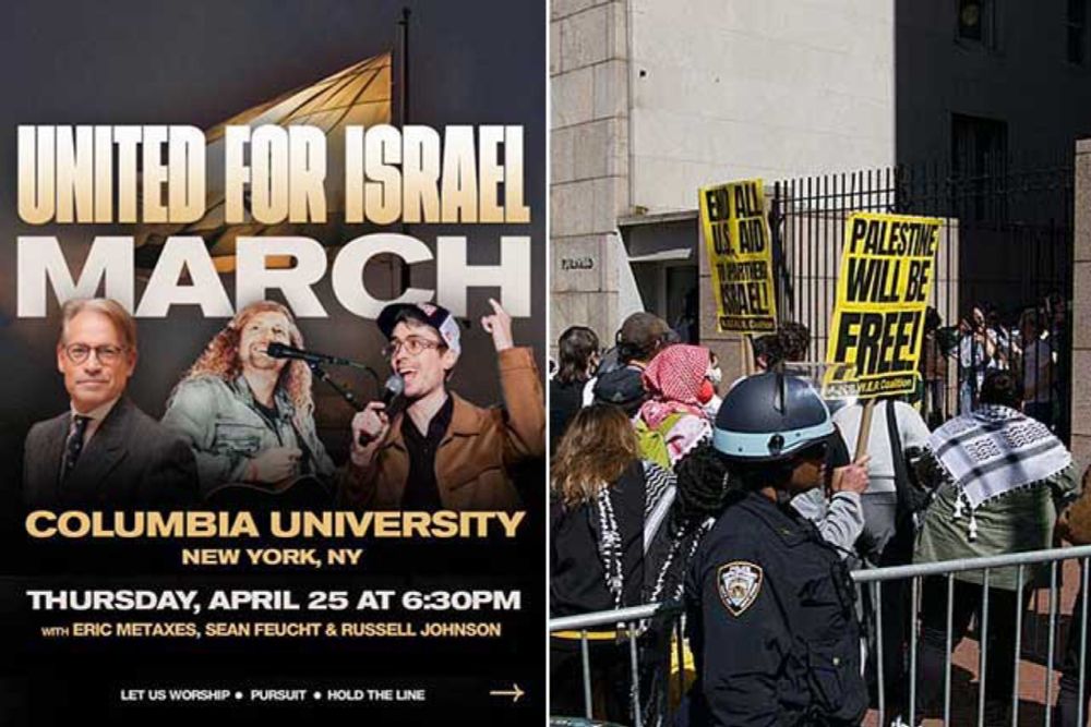 Sean Feucht, Eric Metaxas, and Russell Johnson Set to Lead 'United for Israel March' at Columbia University