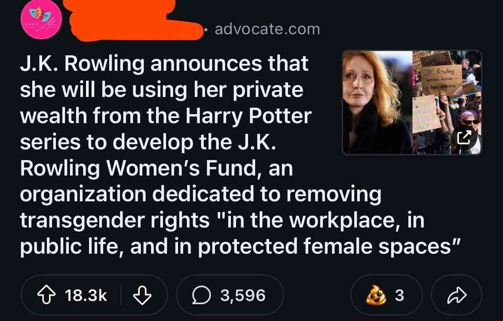 j.k rowling announces that she will be using her private wealth from Harry Potter to Develop the JK Rowling Women's fund, an organization dedicated to removing transgender rights