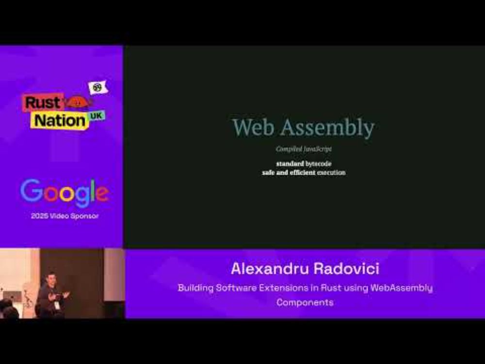 Building Software Extensions in Rust using WebAssembly Components - Alexandru Radovici