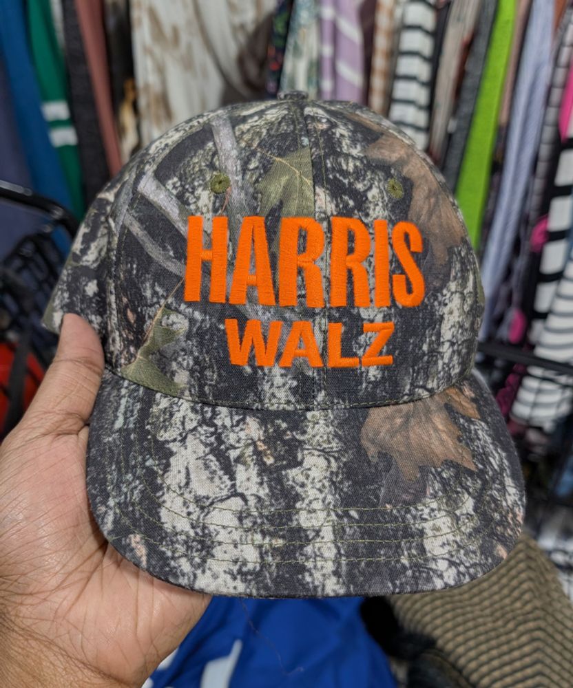 Harris Walz cap at the thrift store. 