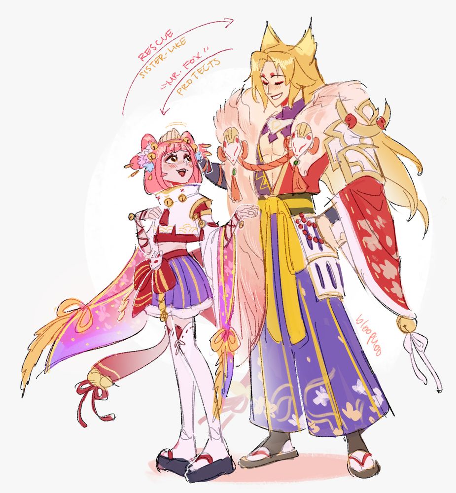 lancelot giving angela a headpat