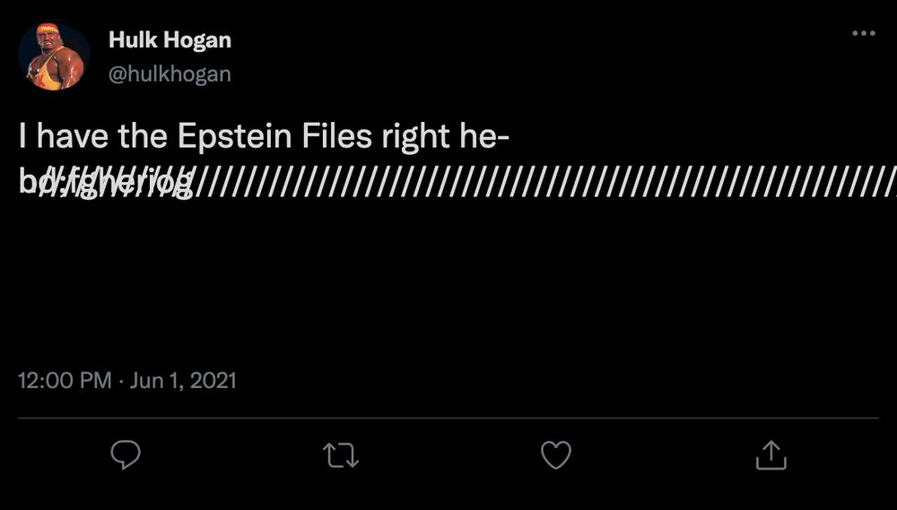 tweet saying I have the esptein files right he-csayhfdjgd.?????????///////////////////////////////////////////