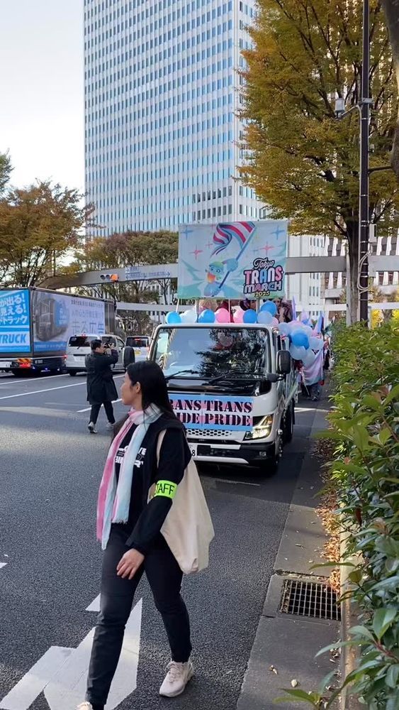 #東京トランスマーチ2025 🏳️‍⚧️
#TokyoTransMarch2025

Lead vehicle for the March through busy Shinjuku station and Central Park. 