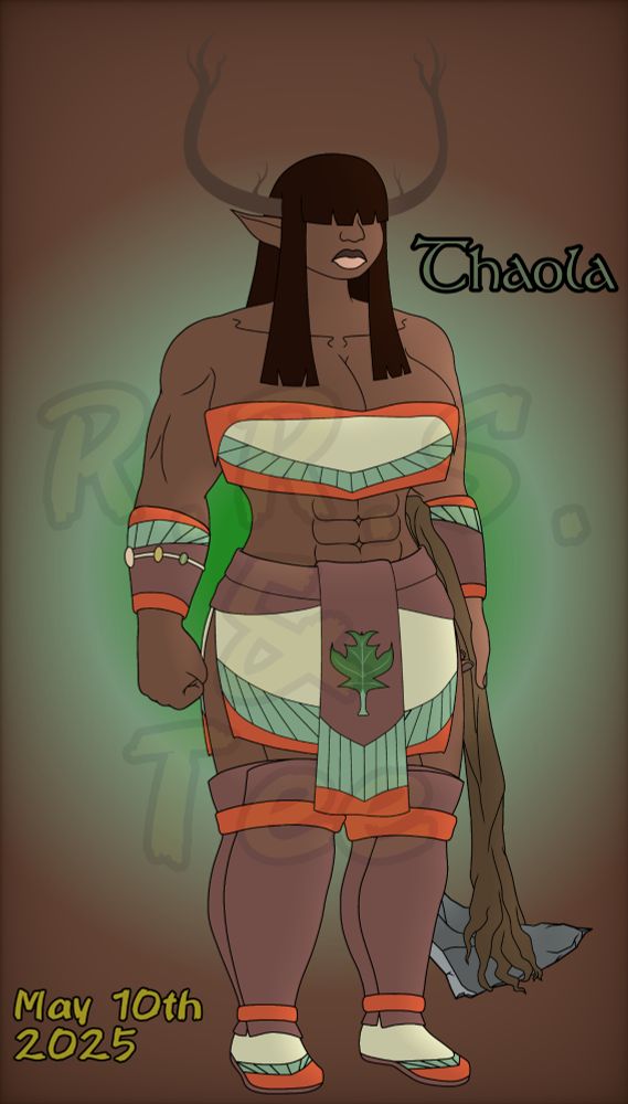 Context: The way I drew her before, her body type was too blocky, and her outfit didn't stand out very much or fit well. Weapon needed to be different as well.