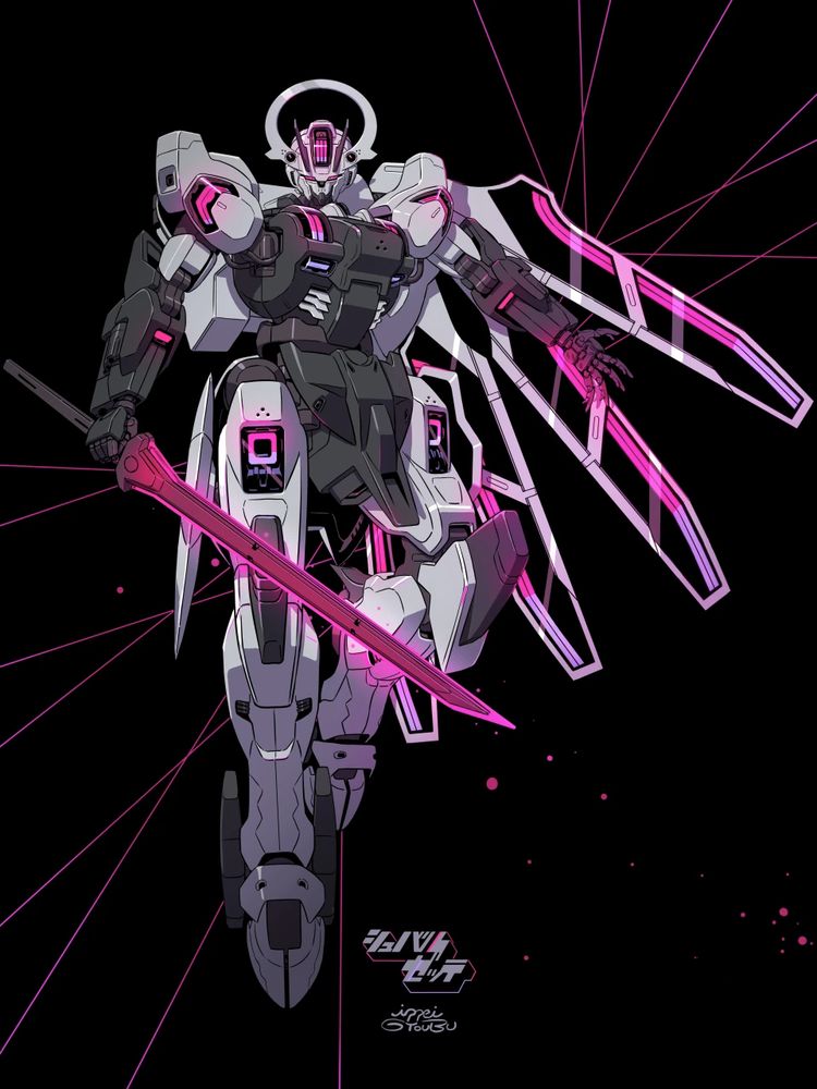 Ippei Gyobou art of the MDX-0003 Gundam Schwarzette