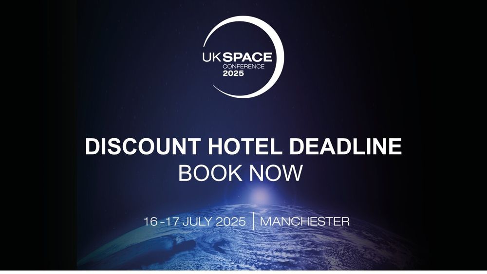 UK Space Conference 2025. Discount hotel deadline. Book now. 16-17 July 2025 | Manchester