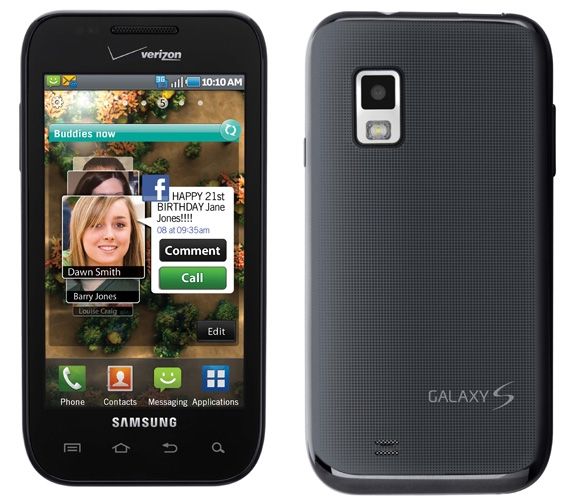 A Verizon-branded Samsung Galaxy S.