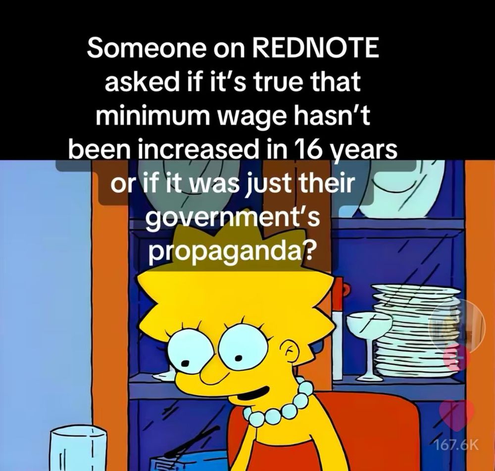 Someone on REDNOTE
asked if it's true that minimum wage hasn't been increased in 16 years or if it was just their government's propaganda?