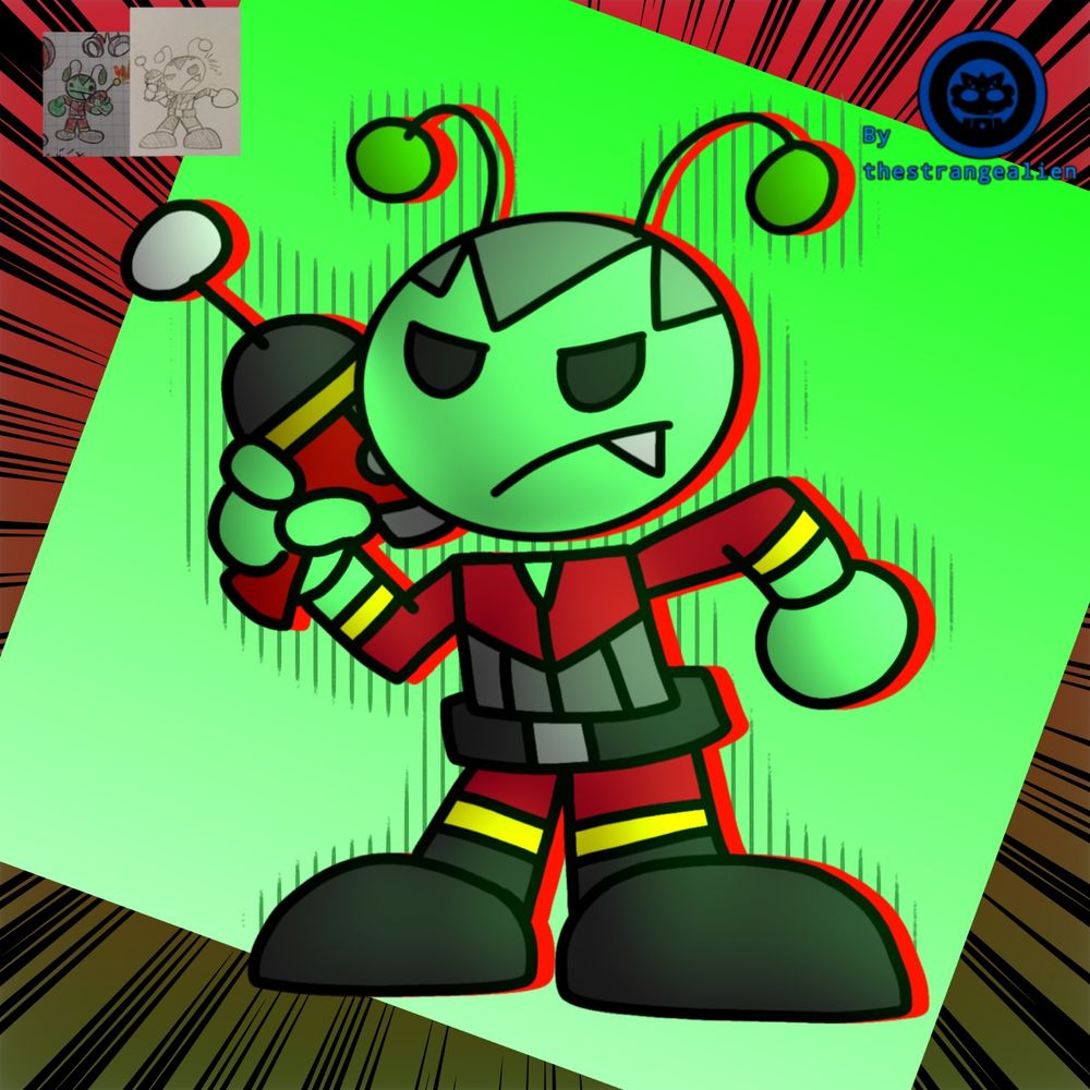 Info dumb soldier:
Dunb Soldier is a stubborn but skilled fighter with a militaristic appearance. He travels to other planets and has a blaster that deals mid-level damage. Despite his "dumb" appearance, he is actually quite a capable fighter and can hold his own in battle. The most interesting thing about him is that his blaster can't leave him, which could mean it is specifically linked to him. He hates when people laugh at him for how he looks and may come off as grumpy or aggressive at times because of it.