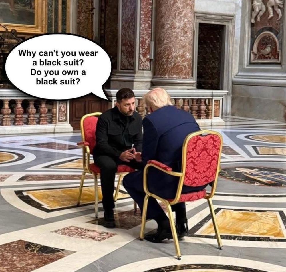 Zelenskyy to Trump “Why can't you wear a black suit?
Do you own a black suit?”
