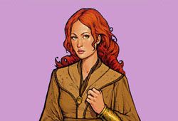 La imagen de referencia para Savanne. Constantemente enfadada, siempre a la defensiva y preparada para dar una respuesta desagradable o hiriente, sin la más mínima intención de hacer amigos. Y aun así, alguien dispuesta a dar la vida por acabar con el Imperio. La piloto que quieres tener a tu lado, vamos.