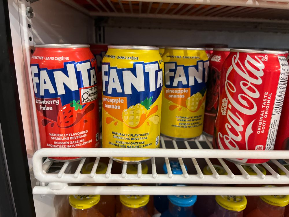 Fanta pop pineapple and Strawberry