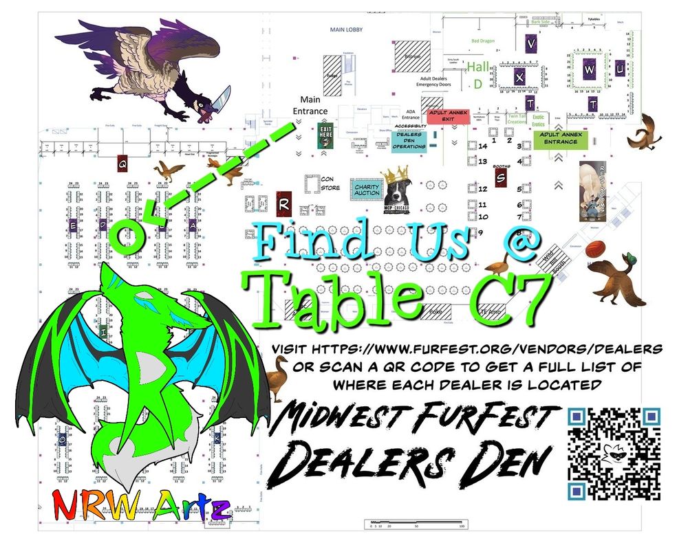 Table location at C7 for a convention called Midwest furfest