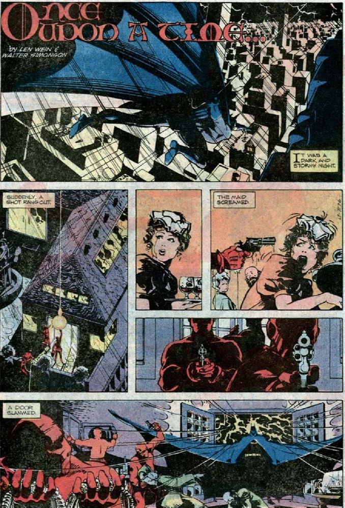 Page of a Batman comic book using the same copy from the Peanuts strip. 