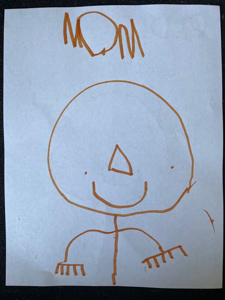 Child’s drawing of mom
