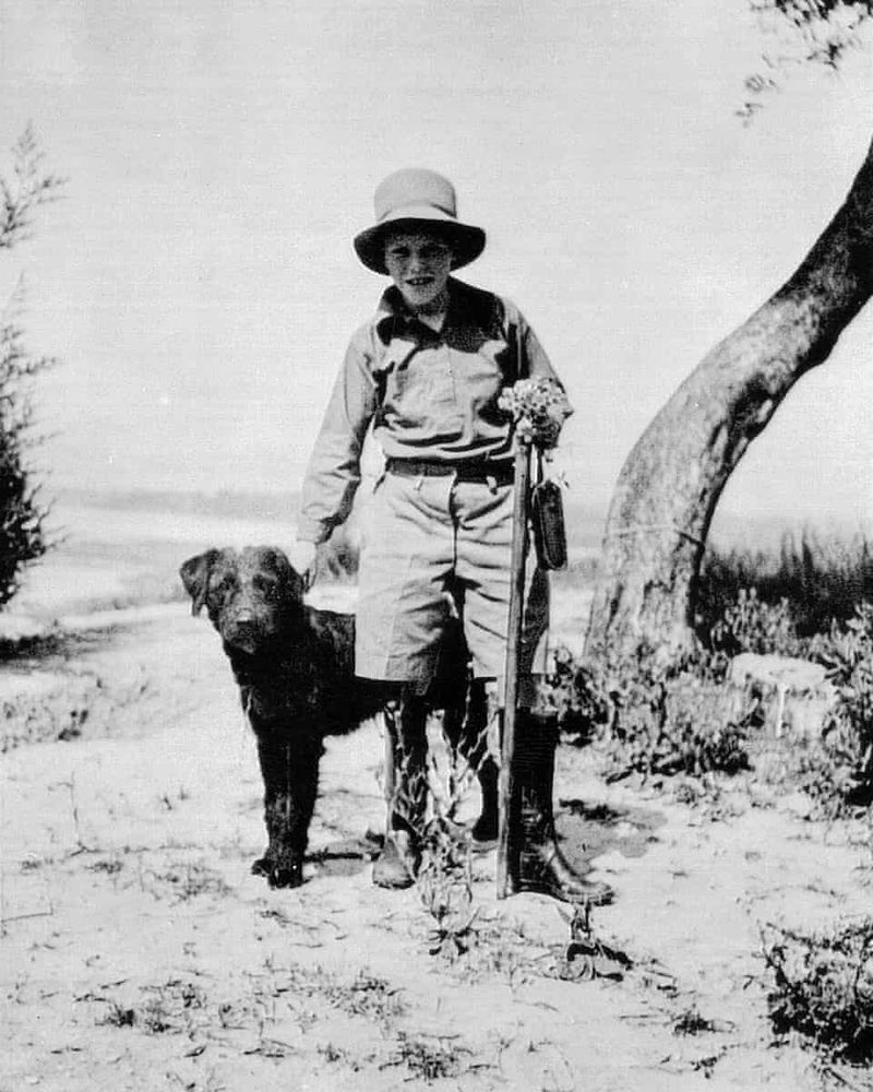 Gerald Durrell with his beloved dog Roger, Corfu, 1936. Photograph: Penguin