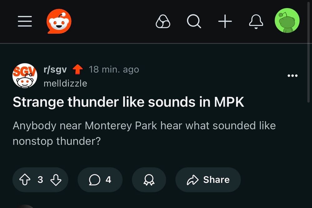 Reddit post “Strange thunder like sounds in MPK”