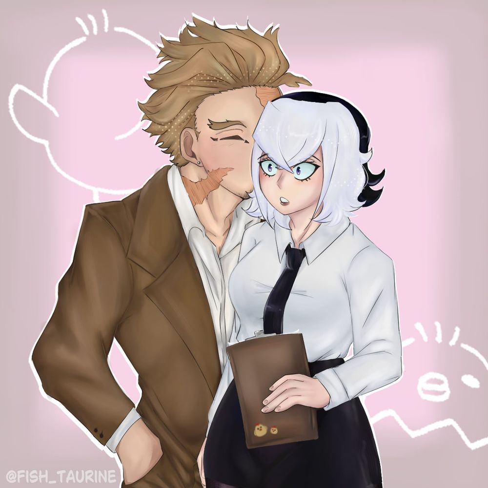 They are so gentle~ 
and I think I made a mistake with his scar..., but let's pretend that it should be like that😅