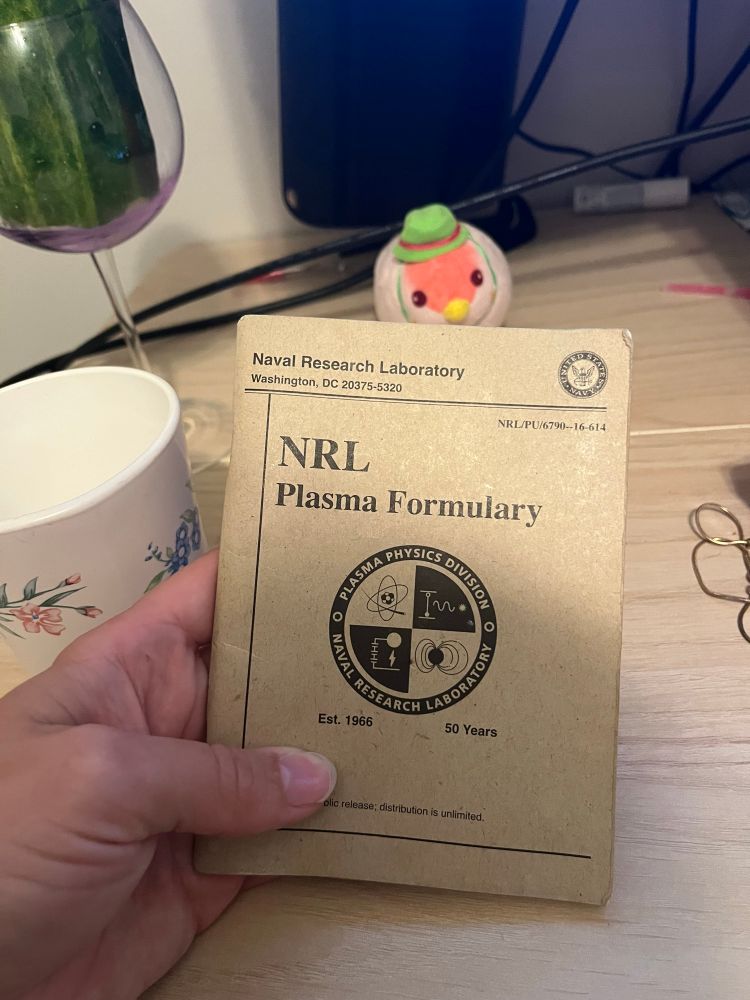 Photo of a small pocket book titled NRL Plasma Formulary 