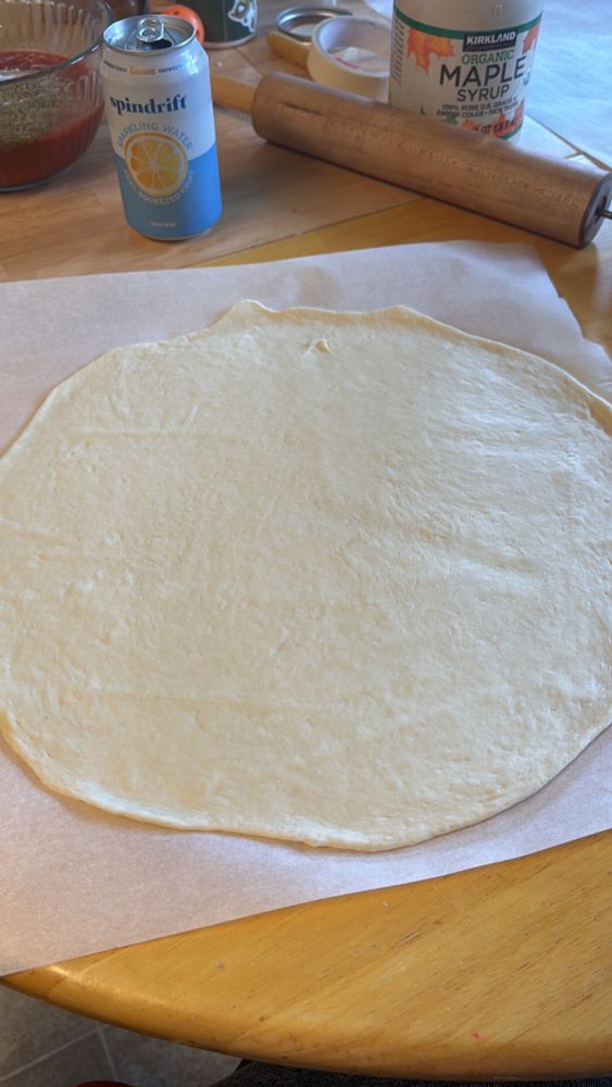 Here is my sourdough pizza dough which I had the best roll of my life on