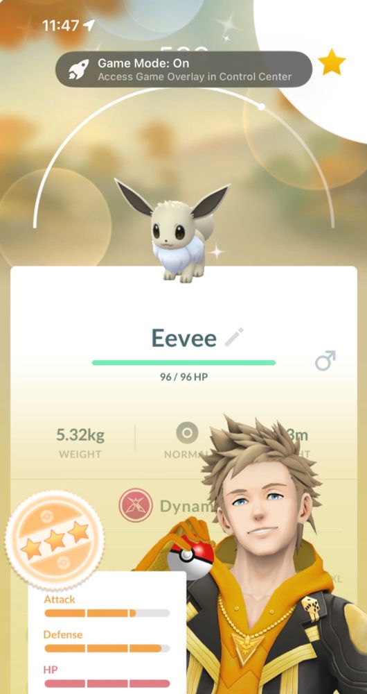 Shiny 3 star eevee