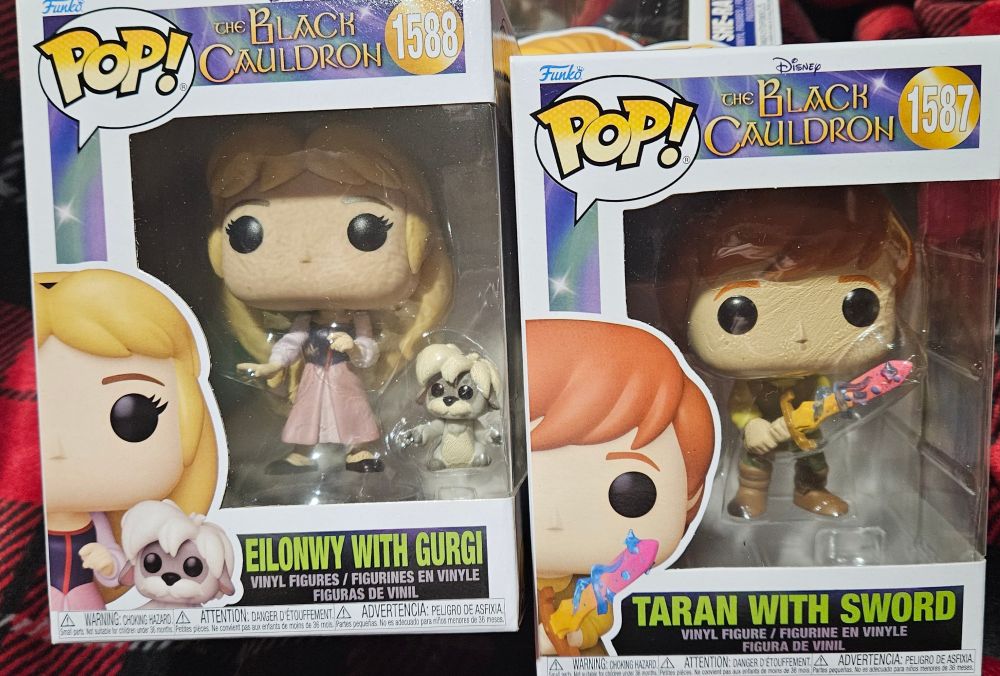 Funko Pop! Figures of Eilonwy and Taran from The Black Cauldron - also known as part of the Prydain Chronicles by Lloyd Alexander