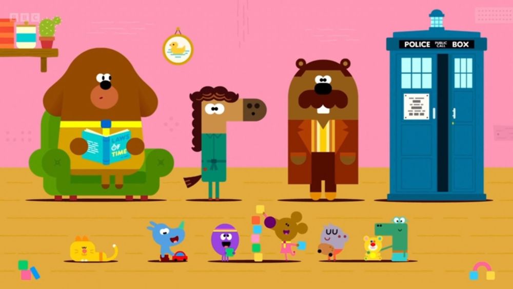 Doctor Who and Belinda in the Hey Duggee Universe