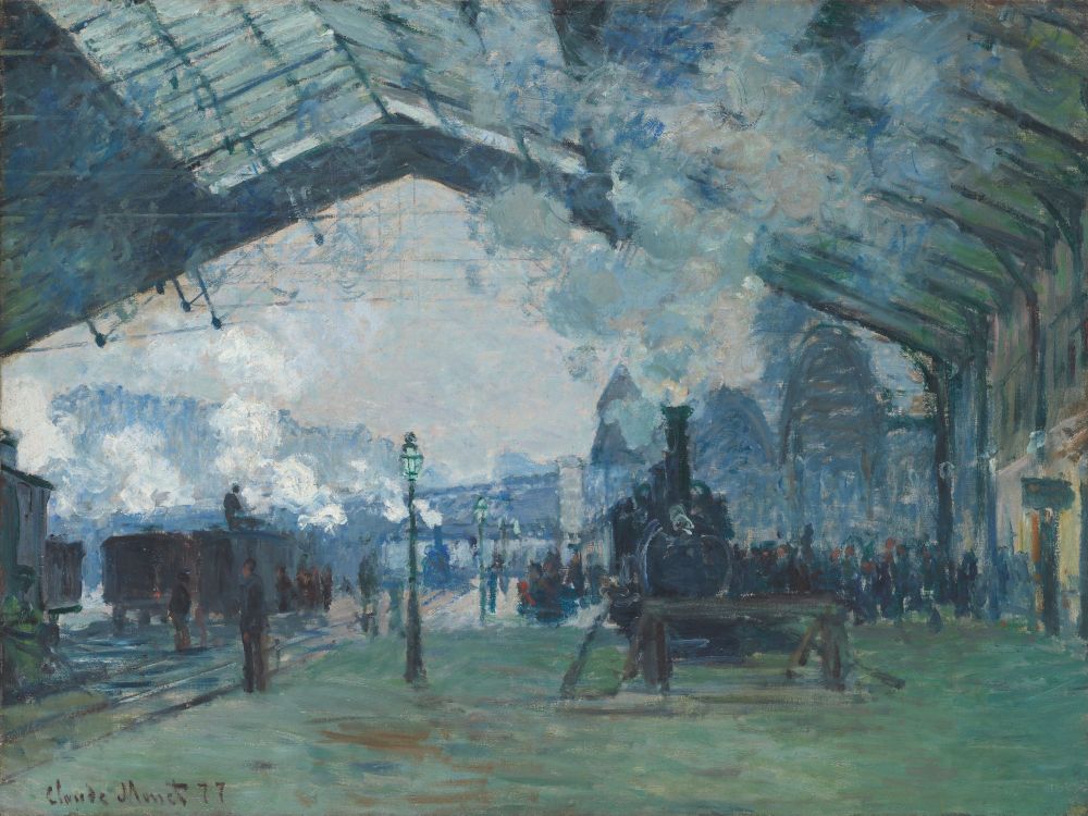 Arrival of the Normandy Train, Gate St. Lazare, by Claude Monet 