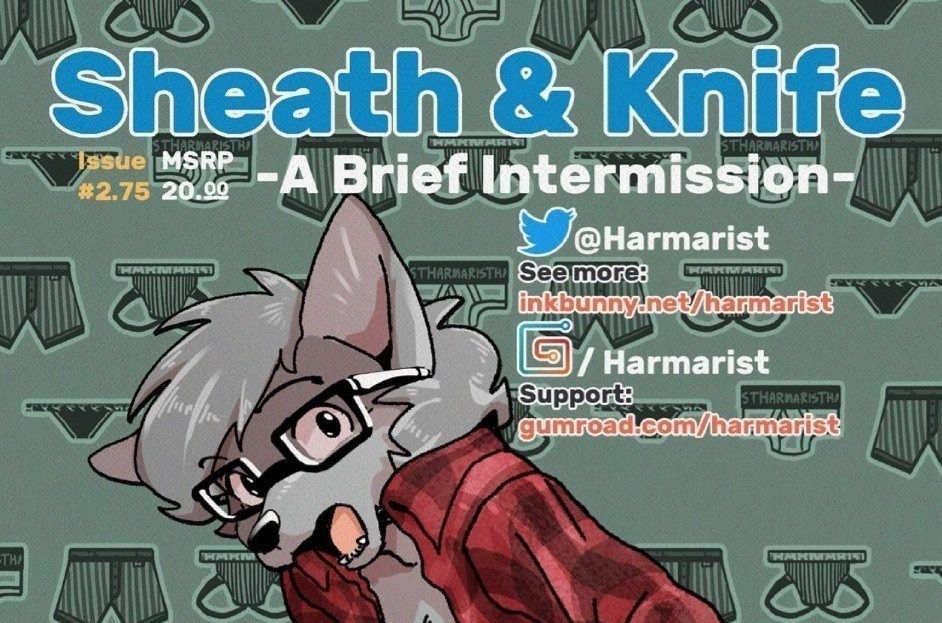 the ~cropped~ front cover of one of the Sheath & Knife comics.