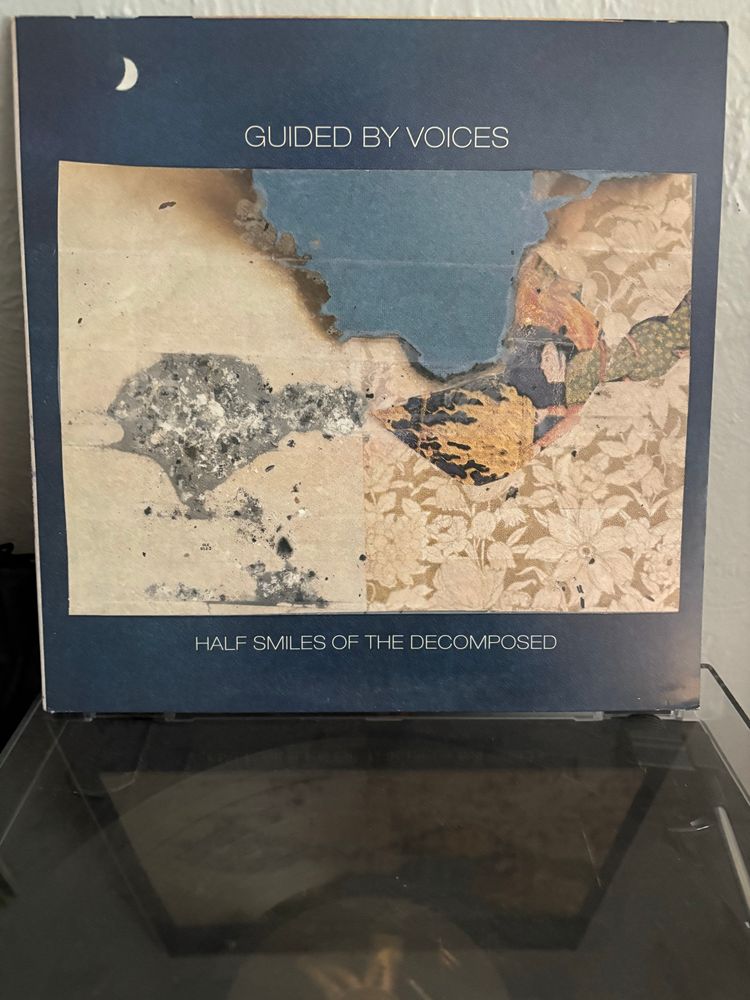 Guided By Voices “Half Smiles of the Decomposed” lp sits on a turntable