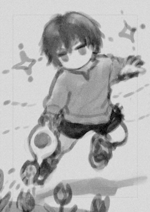 A girly big sister and her boyish little sister, sharing a quiet, tender moment. Girly_Boyish.  Illustrated by Rustle.

Girlyな姉「風」とBoyishな妹「鈴」の姉妹イラスト。 日常のやさしい時間を描いたラフスケッチ。風鈴日和。作者：らする（Rustle）。