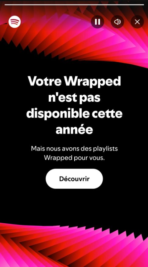 Spotify me dit d'aller me faire enculer quand je leur demande mon "Wrapped" de l'année.