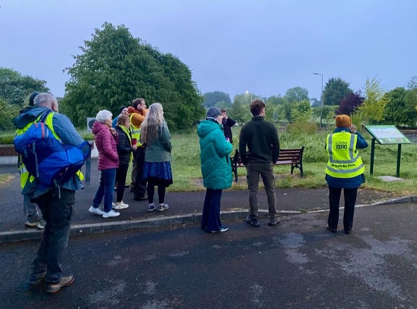 Group in the early morning, absorbing the sounds of the dawn chorus 