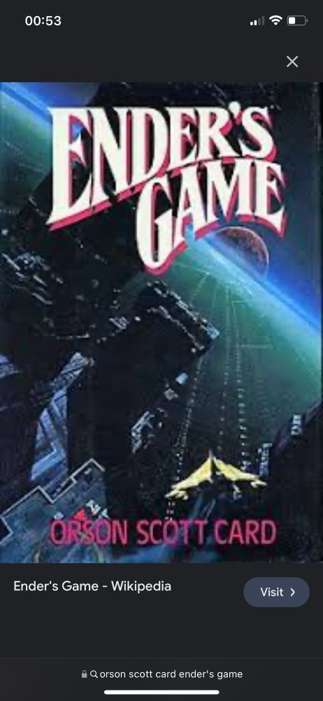 Orson Scott Card, Enders Game. Space station above a planet.