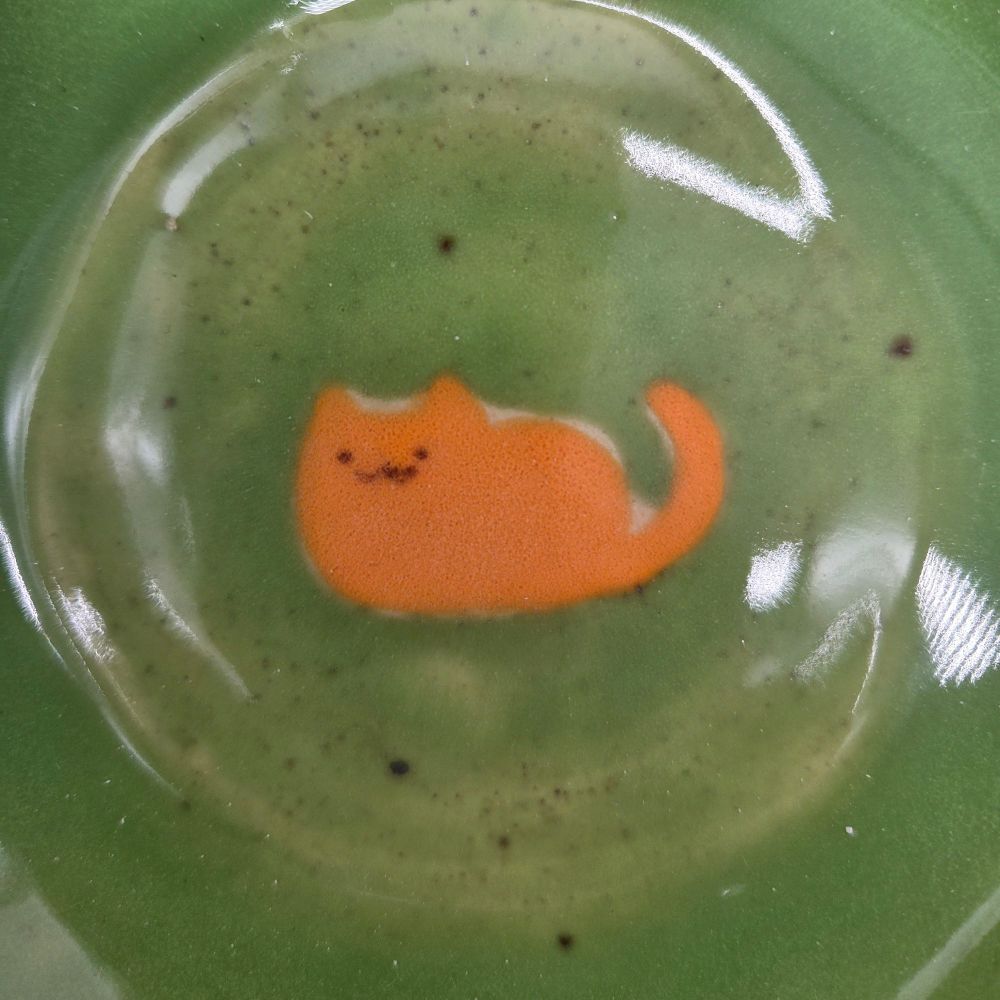 The orange blob is a cat!