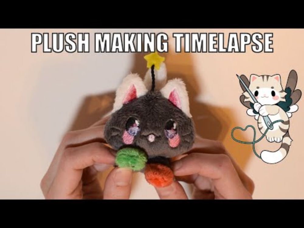 Making A Tiny Plush of Buttons the Cat