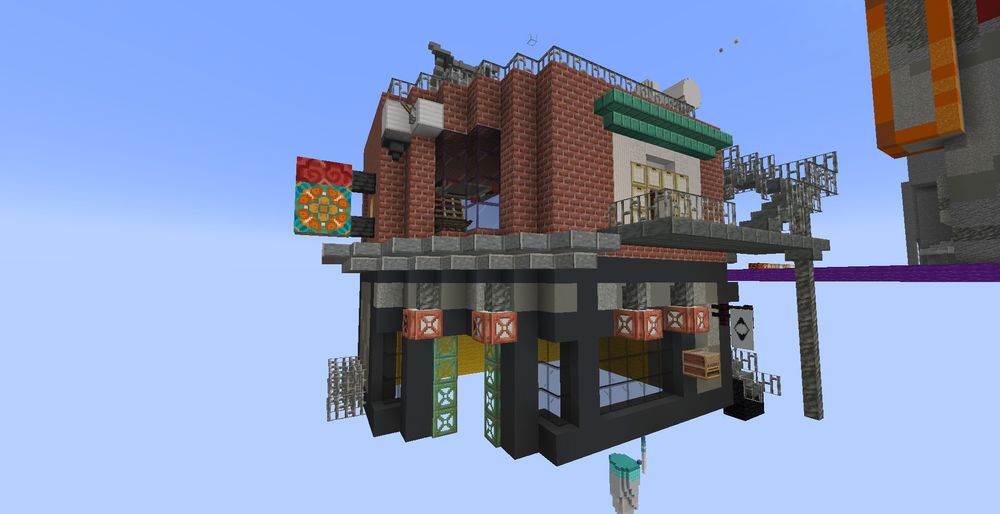 A neon style house to experiment on the style of the houses