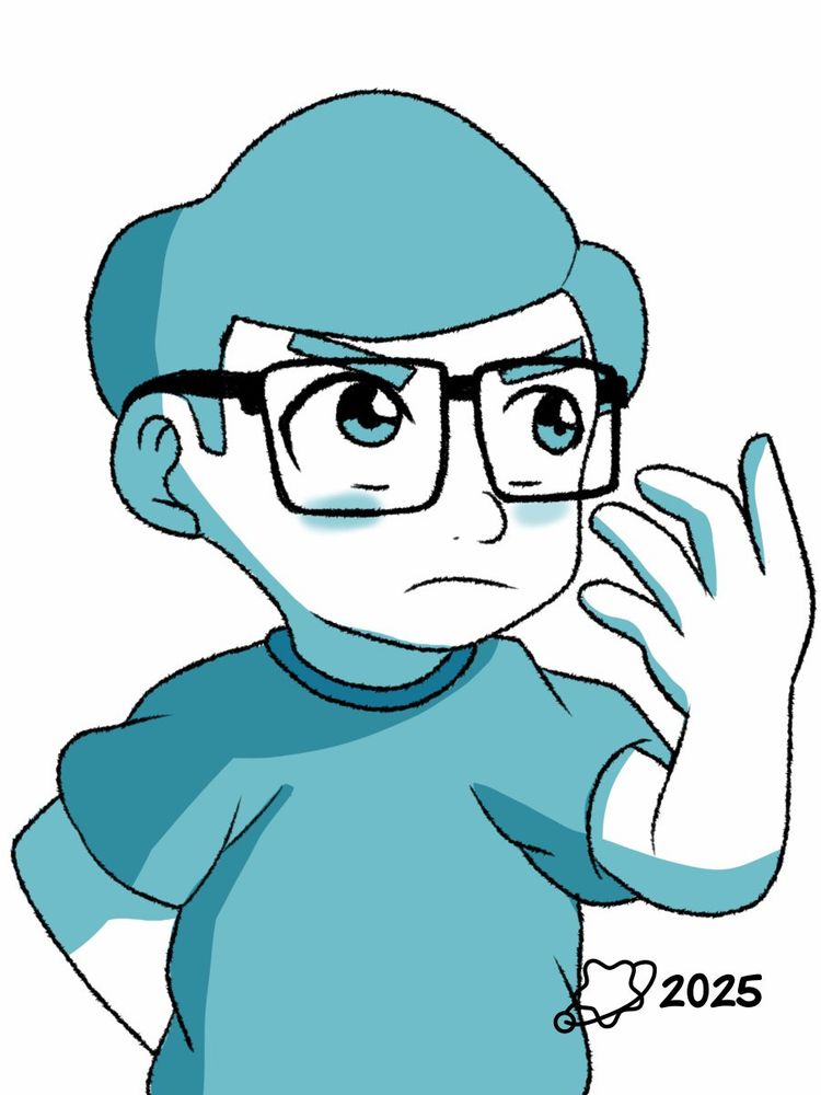 A drawing of Ryan, casual outfit, from upcoming comic about friendship and normal life.