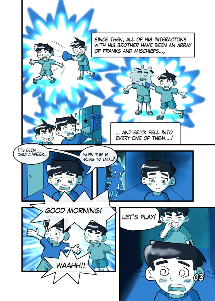 "Erick and Victor" Episode 1, page 3, summer vacations started wild.