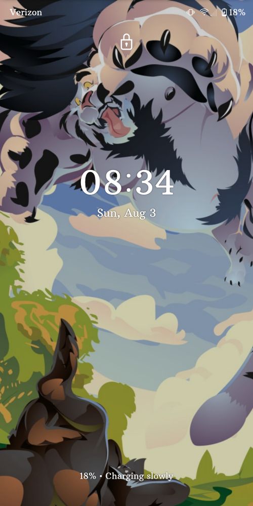 My fursona, Brennan, sleeping in an open field, lying unsuspectingly in the shadow of my enormous tiger bf Ryken, in the midst of a 10 foot vertical leap, mid-pounce, about to make a toy out of me