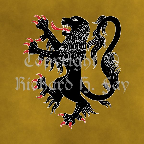 Lion Rampant Sable