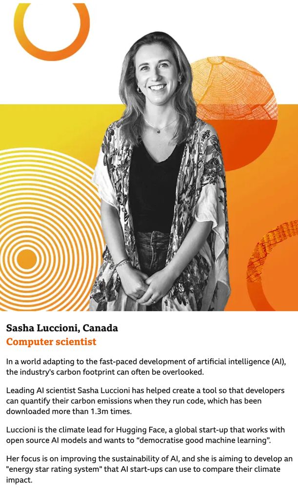 Screenshot of BBC 100 picture of Sasha and blurb; linked in post.