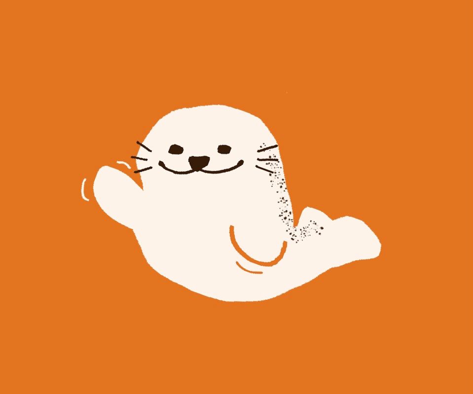 A seal waving and smiling 
