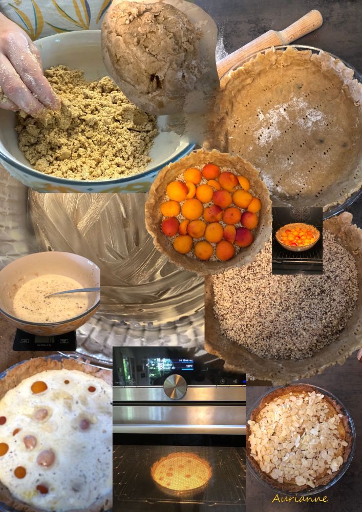 Used in colloquial language, “C'est pas de la tarte!” is a French expression that refers to something that is easy to do. A pie is an easy dish to make in its basic form, requiring only dough and a filling to assemble. It is the equivalent of "It's a piece of cake!"

Shortcrust pastry is very easy to make. Don't buy industrial pastry, which tastes bad and is unhealthy: it contains preservatives, hydrogenated oil, powdered egg, citric acid, etc.

What's more, you can make pastry with a mixture of wholemeal flours, which release sugar more gradually and are better for your health.

The higher the quality of the ingredients, the better the pie will taste and the healthier it will be. For example, buy organic flour from a mill.

Shortcrust Pastry Recipe

1Place 100g T80 flour, 50g T110 rye flour, 50g 1050 spelt flour, 1/2 teaspoon salt and 100g butter, cut into small pieces, in a salad bowl.

2. crumble by hand.

3.gradually add the water (about 50 ml), mixing until the dough forms a soft ball, stopping as soon as it no longer sticks!

4. Leave to rest in a cool place for 30 minutes. (If you're cooking Valais apricot tart, you can skip this step).

5. Roll out the dough and place in a buttered glass mould

6. Prepare the filling of your choice.

Recette Pâte brisée - La cuisine d'Annie: https://lacuisinedannie.20minutes.fr/recette-pate-brisee-187.html

Valais apricot tart

1.Butter a glass tart tin, lay shortcrust pastry on top and prick with a fork. Spread 100 g of ground almonds over the surface, and leave to rest in the fridge for 30 min.

2.Spread 600-800 g of Valais apricots over the pastry and place the tart in the lower part of the oven. Bake for 20 min at 190°C.

3.Mix 3 eggs, 20 g sugar (preferably whole cane sugar), 250-300 ml full cream and 1 sachet vanilla sugar, then pour over the tart. Bake for a further 20 min.

4.Heat 60g apricot jam and spread over tart. Sprinkle with 50g flaked almonds.

La traditionnelle tarte à l’abricot valaisanne recette - Valais S…