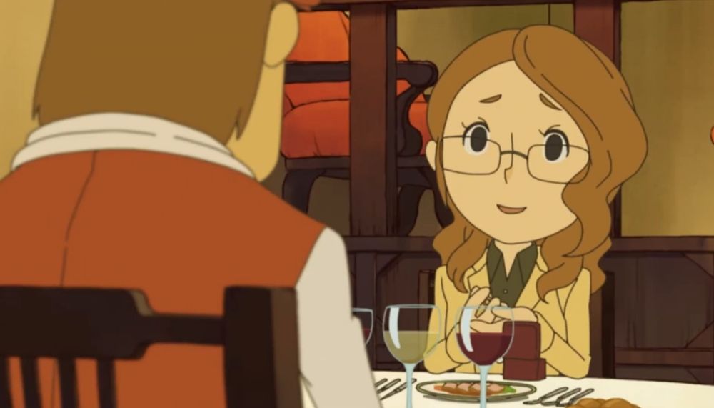 Claire looks at Hershel with affection