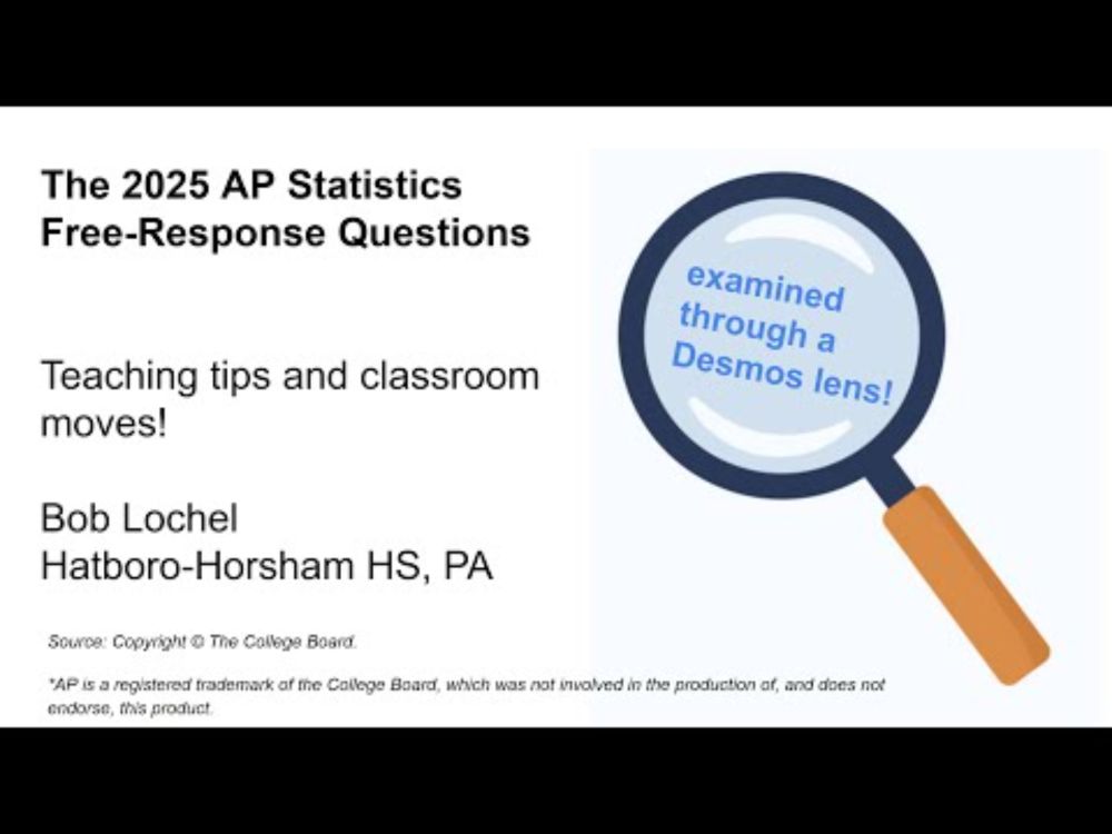 AP Stats Exam 2025 with Desmos!