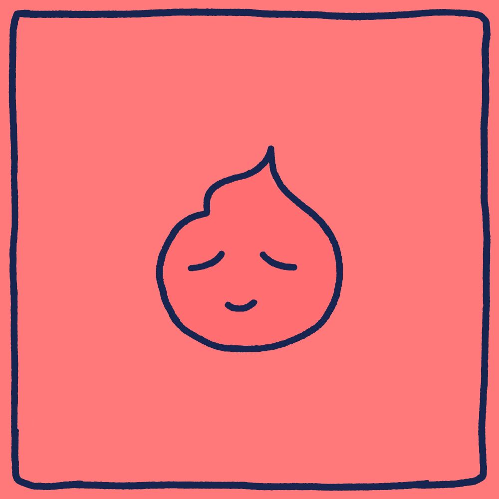 a pink square with a character's head (Rik Spek) in the middle
