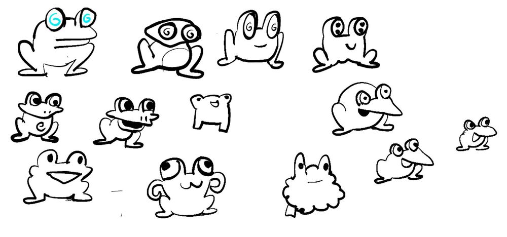 lot of different kinds of frogs