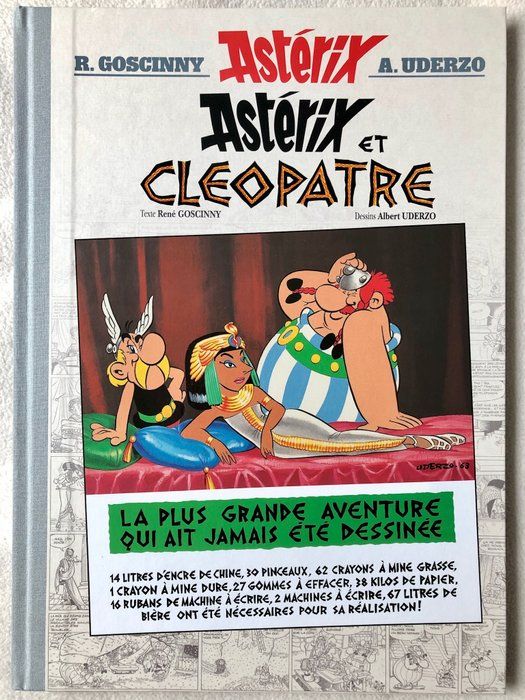 The cover of "Asterix et Cleopatra", which parodies the poster for "Cleopatra"